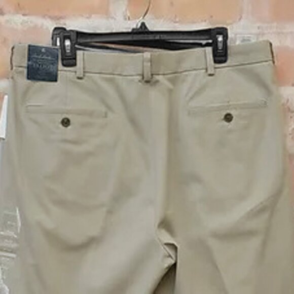 NEW Brooks Brothers Elliot Chinos Pants! 42 x 34 Tan Lightweight Cotton Poplin - Picture 2 of 3